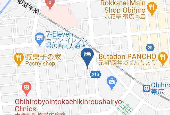 Obihiro City - Narita Ryokan Maps