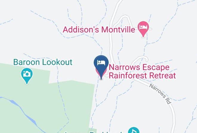 Sunshine Coast - Narrows Escape Rainforest Retreat Maps
