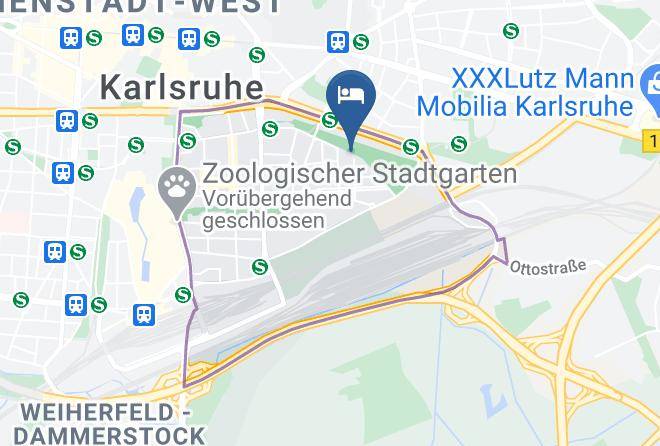 Karlsruhe - Der Sist Hotelturm Maps