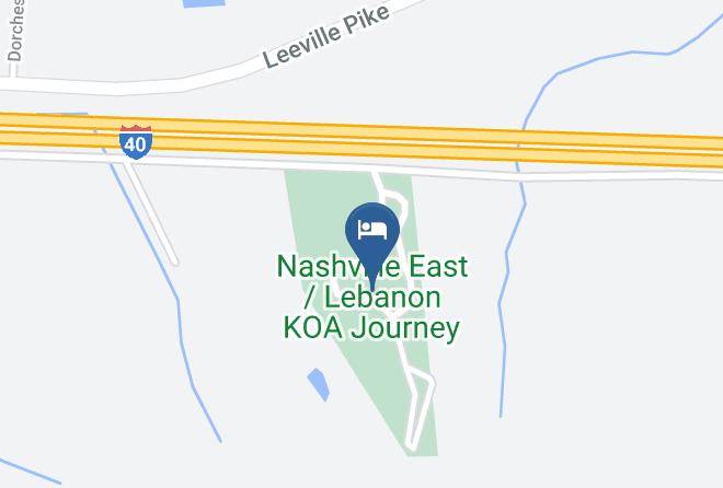 Nashville East Lebanon Koa Journey Map