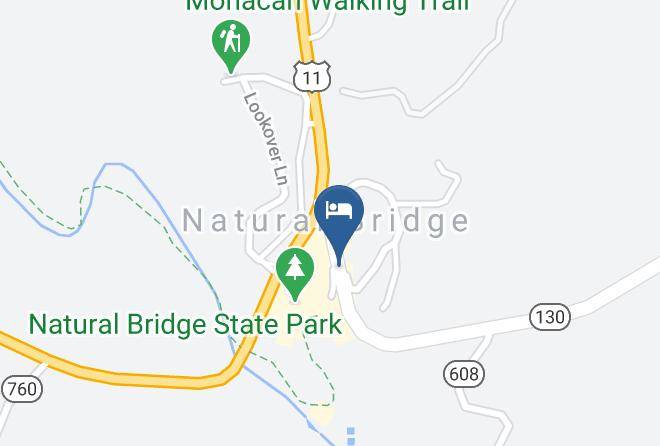 Natural Bridge Hotel Trademark Collection By Wyndham Map - Virginia - Rockbridge