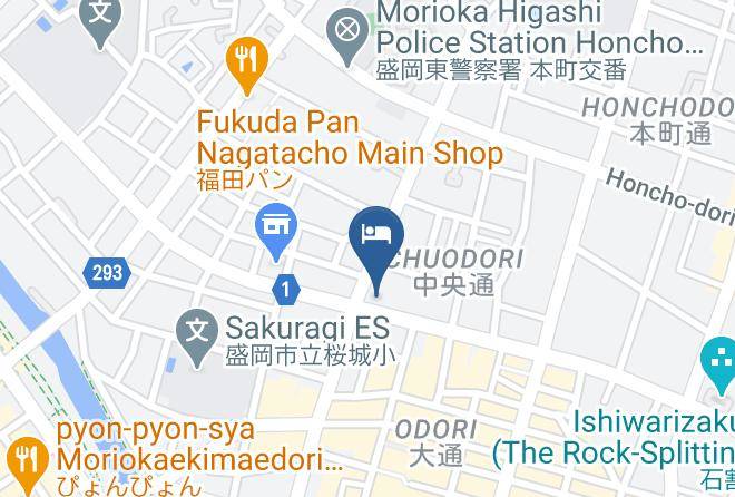Morioka City - Natural Hot Spring Sansa No Yu Dormy Inn Morioka Maps