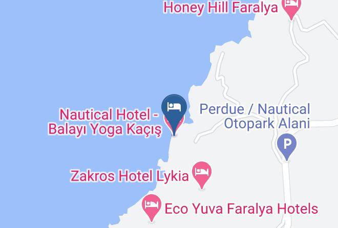 Mugla - Nautical Hotel Balayi Yoga Kacis Maps