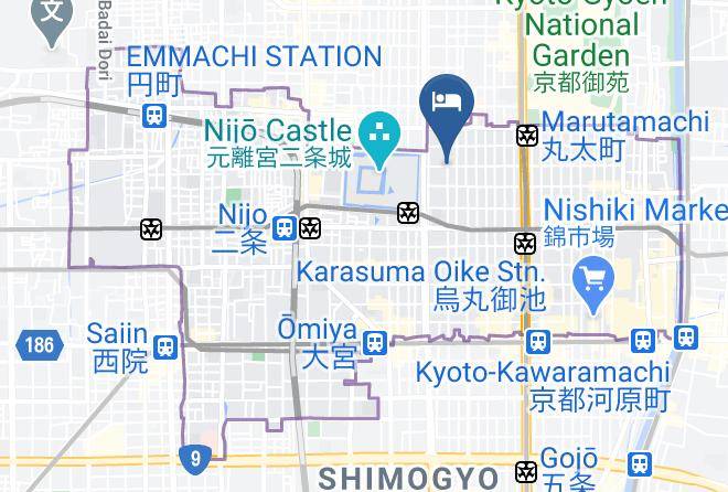 Kyoto City Nakagyo Ward - Nazuna Kyoto Nijo Jo Maps