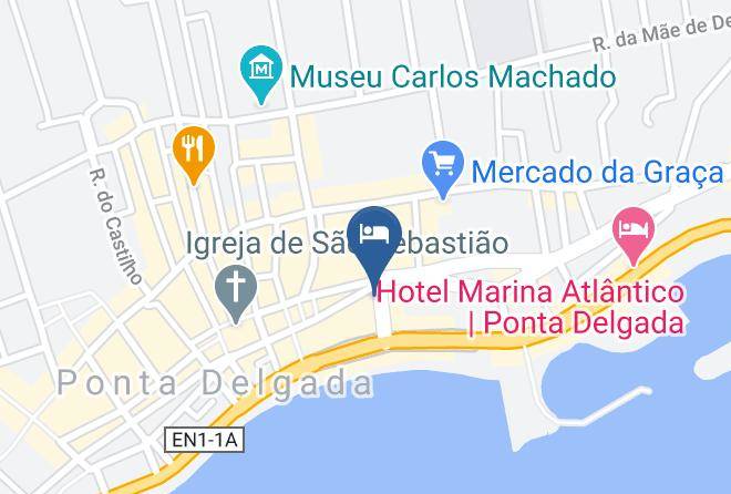 Ponta Delgada - Neat Hotel Avenida Ponta Delgada Sao Miguel Maps