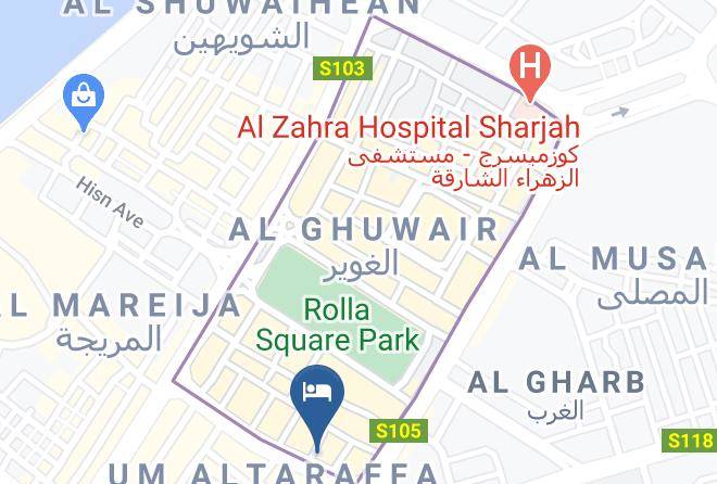 Sharjah City - Nejoum Al Emarate Hotel Maps