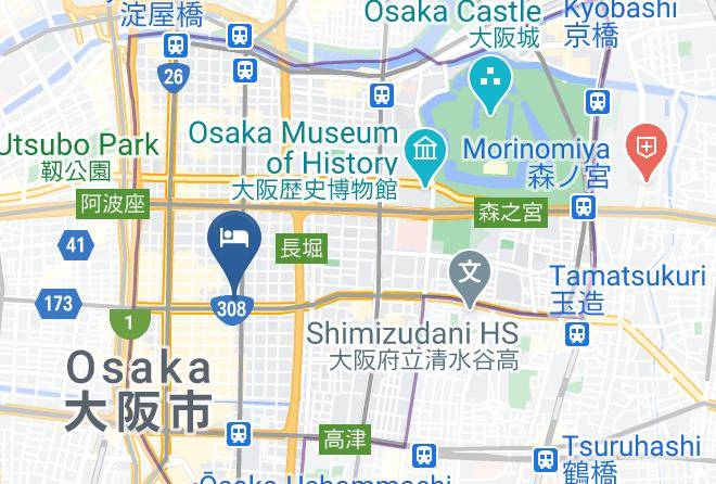 Osaka City Chuo Ward - Nest Hotel Osaka Shinsaibashi Maps
