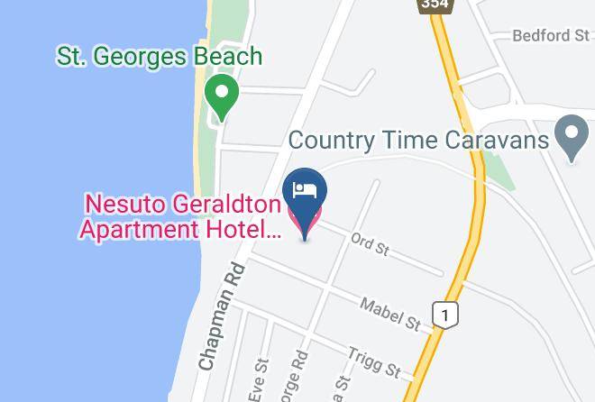 Greater Geraldton - Nesuto Geraldton Apartment Hotel Maps
