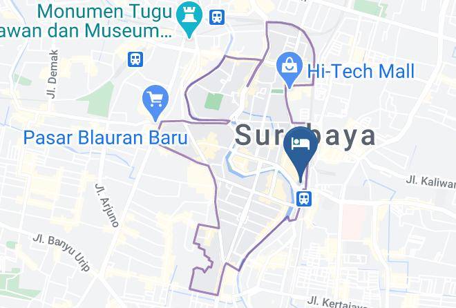 Kota Surabaya - New Coklat Hotel Maps