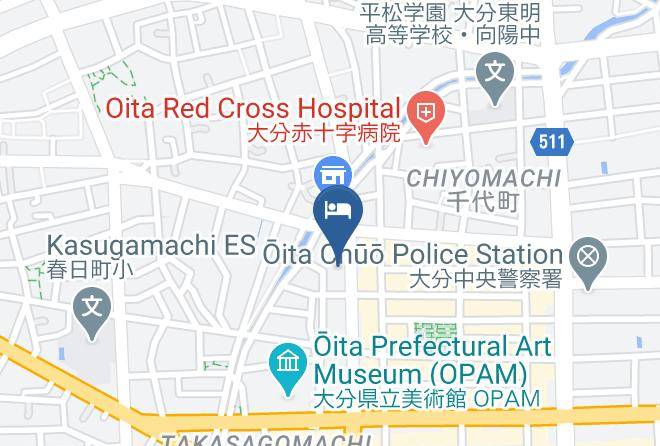 Oita City - New Gloria Oita Hotel Maps