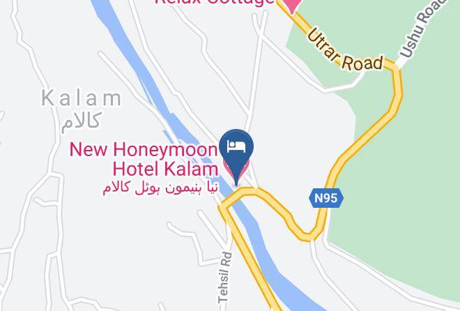 Peshawar - New Honeymoon Hotel Kalam Maps