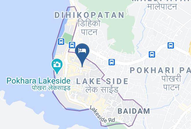 Pokhara - New Hotel Greenview &snacks Bar Maps