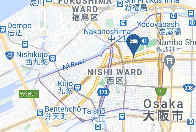 Osaka City Nishi Ward - New Oriental Hotel Osaka Maps
