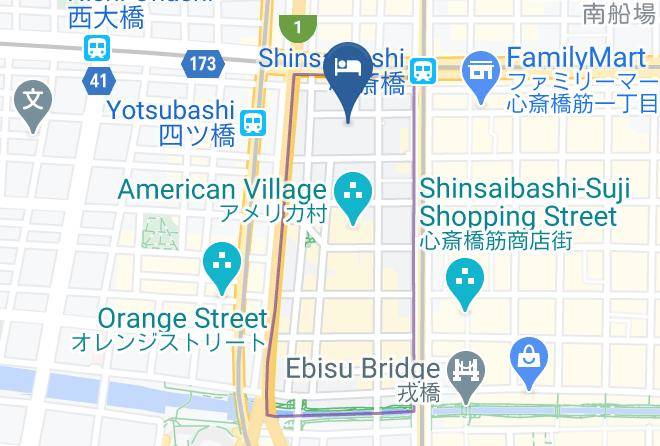 Osaka City Chuo Ward - New Osaka Hotel Shinsaibashi Maps