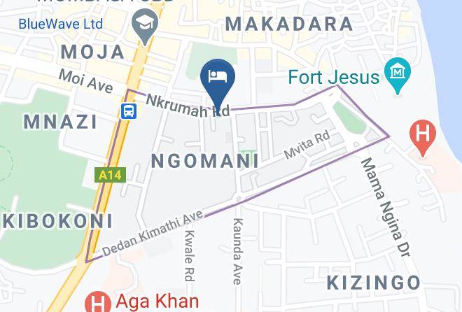 Mombasa - New Palm Tree Hotel Maps