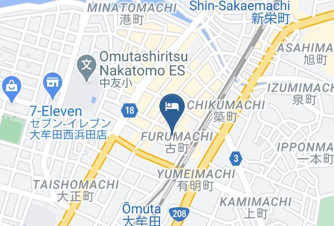 Omuta City - New Royal Hotel Maps