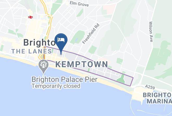 Brighton And Hove - New Steine Mews Hostel Maps