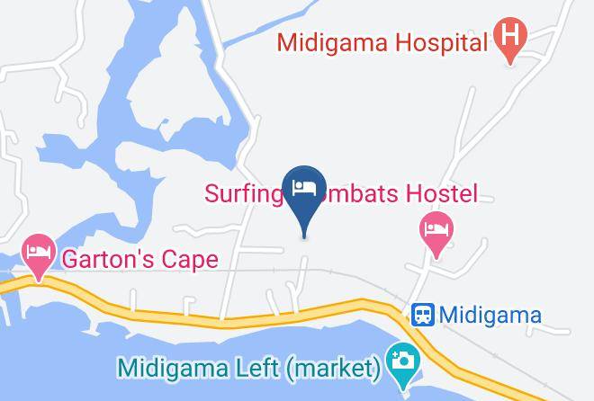 Galle - New Surf Paradise Bungalow Maps