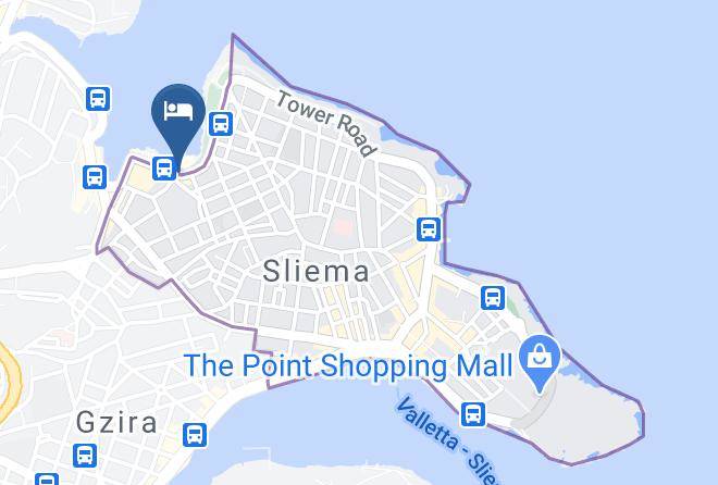 Sliema - New Tower Palace Hotel Maps