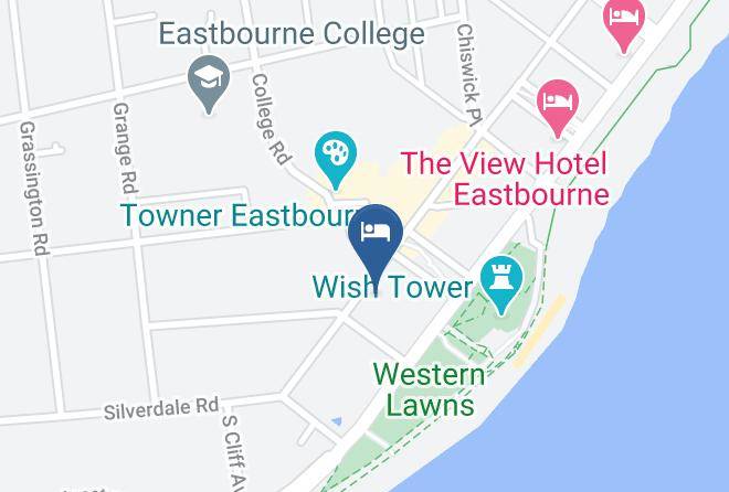 East Sussex - New Wilmington Hotel In Eastbourne Maps