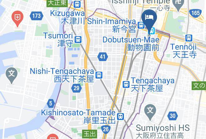 Osaka City Nishinari Ward - New World Inn Maps