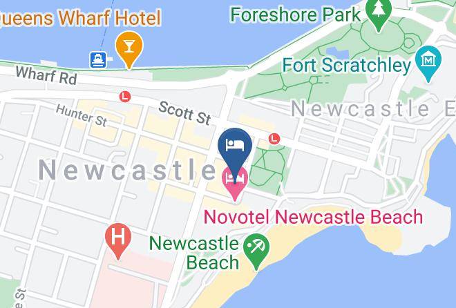 Newcastle - Newcastle Beach Yha Maps