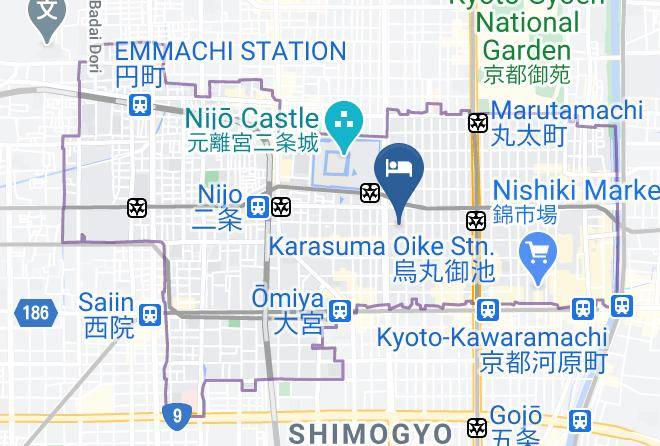 Kyoto City Nakagyo Ward - Nijo Sumire An Machiya Residence Inn Maps