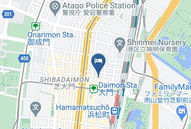Nine Hours Hamamatsucho Map
