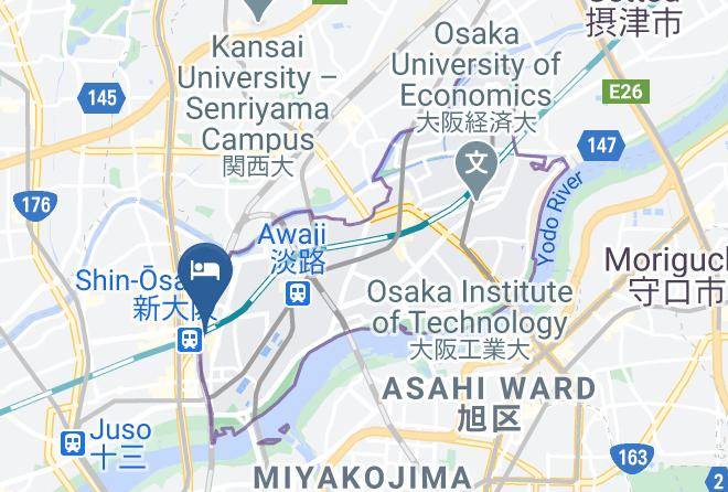 Osaka City Higashiyodogawa Ward - Nine Hours Shin Osaka Station Maps