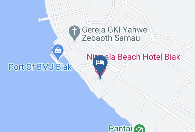 Biak Numfor Regency - Nirmala Beach Hotel Biak Maps