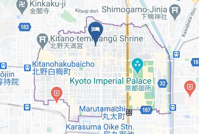 Kyoto City Kamigyo Ward - Nishijin Narahi An Maps