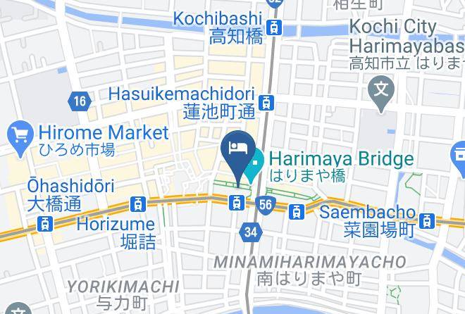 Kochi City - Nishitetsu Inn Kochi Harimayabashi Maps