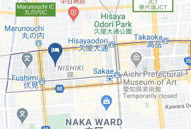 Nagoya City Naka Ward - Nishitetsu Inn Nagoya Nishiki Maps