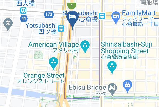 Nishitetsu Inn Shinsaibashi Map