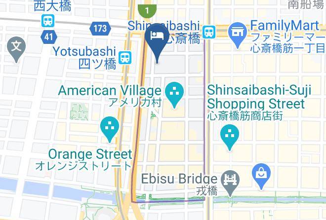 Osaka City Chuo Ward - The Bridge Hotel Shinsaibashi Maps