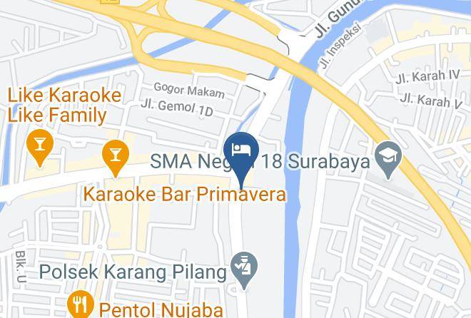 Kota Surabaya - Nite & Day Hotel Gunungsari Maps