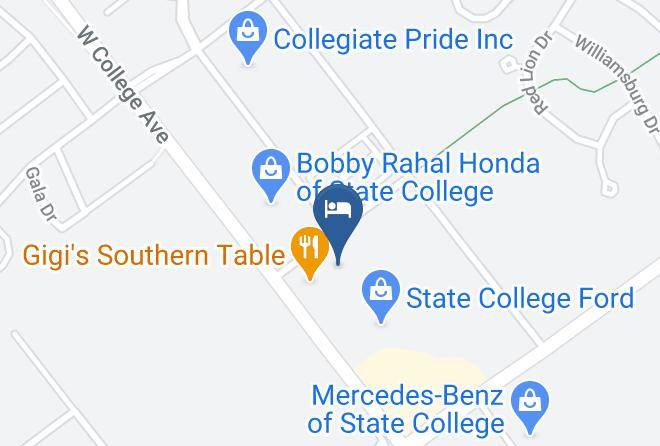 Centre - Nittany Budget Motel Maps