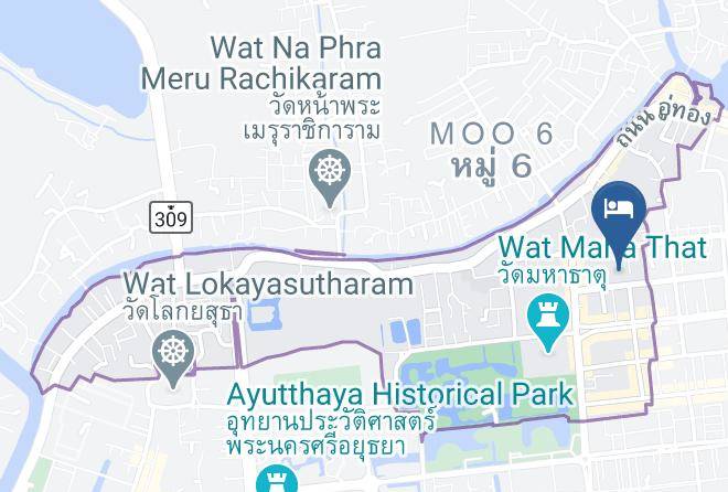 Amphoe Phra Nakhon Si Ayutthaya - Niwas Ayutthaya Hotel Maps