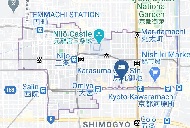 Kyoto City Nakagyo Ward - Node Hotel Maps