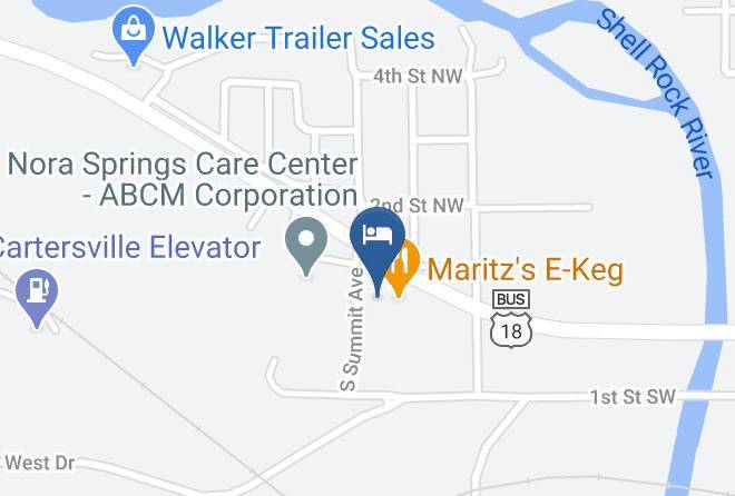 Nora Springs Motel Map