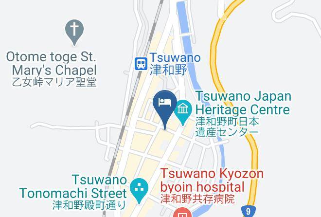 Tsuwano Townkanoashi District - Noren Yado Meigetsu Ryokan Maps