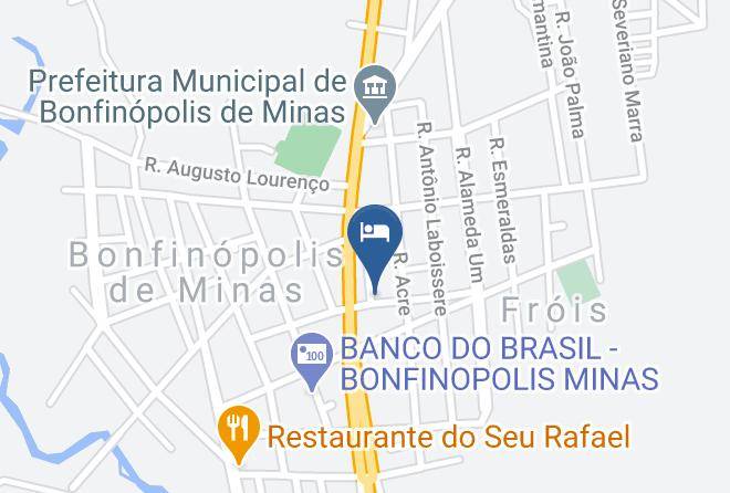 Bonfinopolis De Minas - Noroeste Hotel Maps