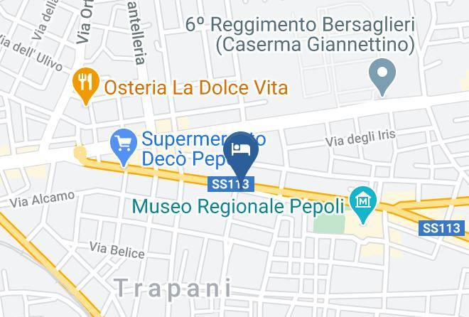 Trapani - Novecento Bed And Breakfast Maps