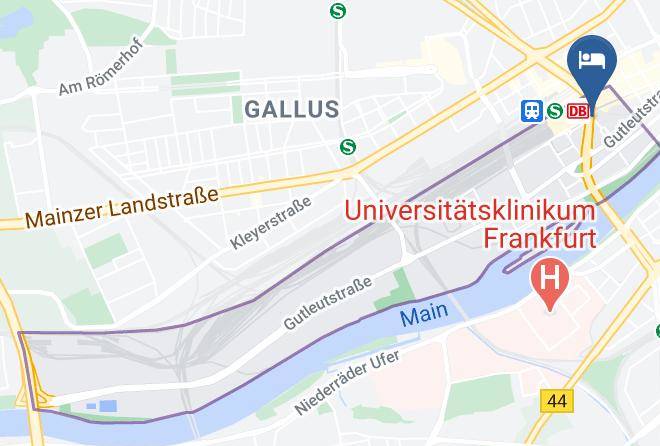 Novum Hotel Continental Frankfurt Map