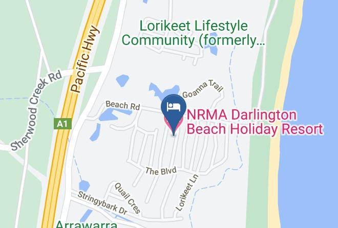 Coffs Harbour - Nrma Darlington Beach Holiday Resort Maps