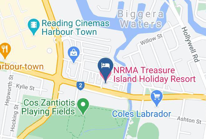 Nrma Treasure Island Holiday Resort Map