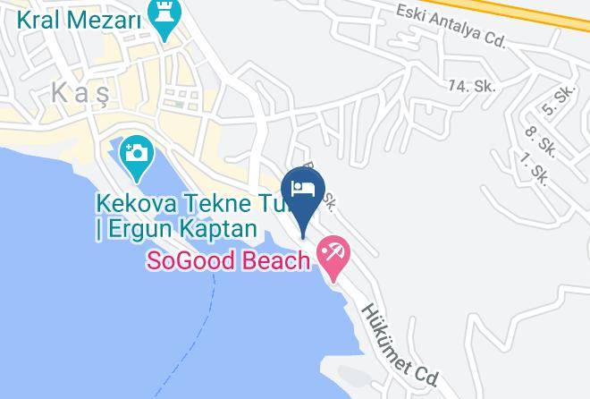 Kas - Nur Beach Hotel Kas Maps