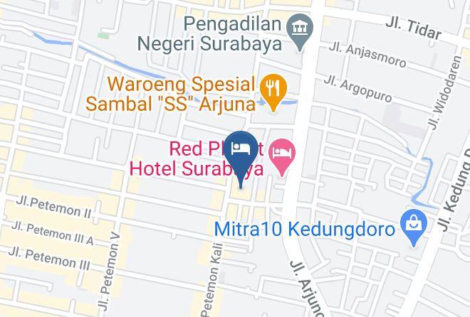 Kota Surabaya - Oagus Kost Bromo 2 Sawahan Surabaya Maps