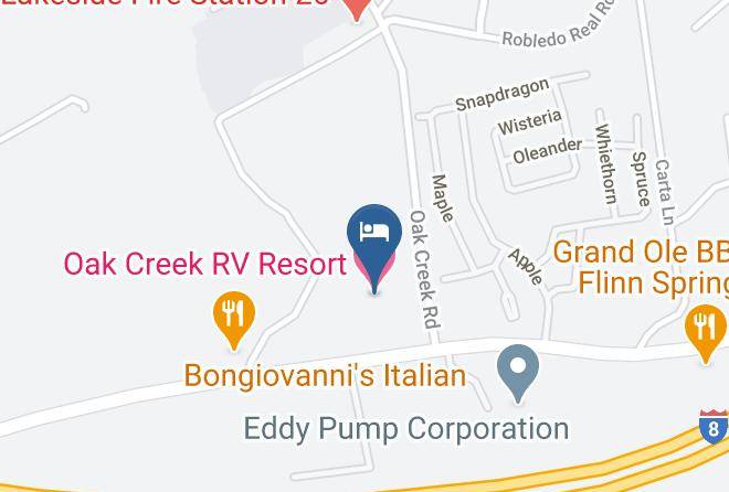 San Diego - Oak Creek Rv Resort Maps