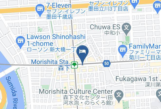 Koto Ward - Oak Hotel Edo Maps